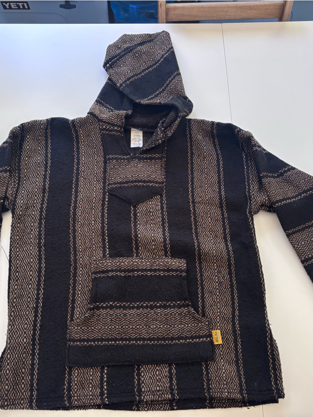 Black & Tan Woven Made in Mexico Hoodie